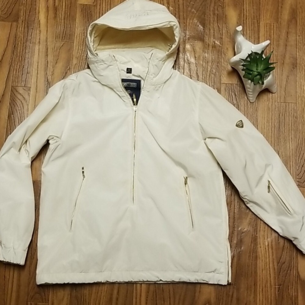 Post card 3/4 zipper hoodie snowboard jacket